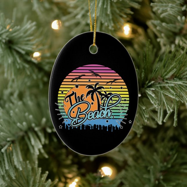 The Beach, Summer 2023 Ceramic Ornament (Tree)