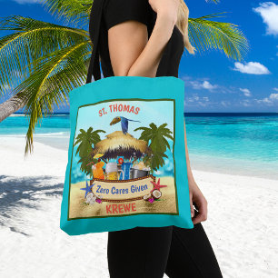 The Beach Tiki Bar Custom Tote Bag