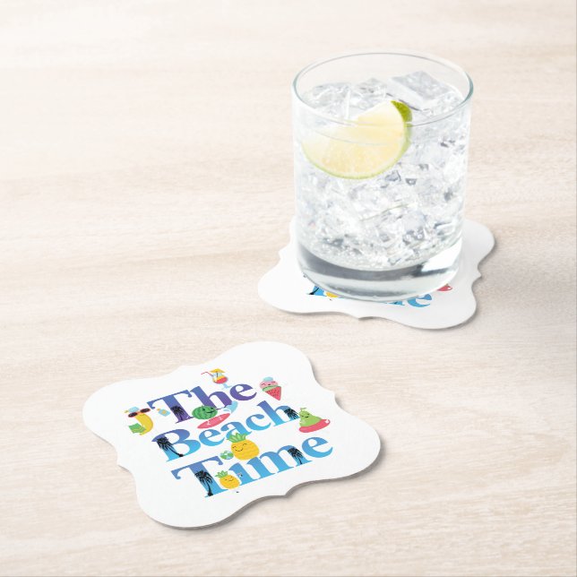 The Beach Time Paper Coaster (Insitu)