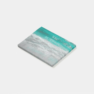 The Beach Turquoise White Tropical Ocean Waves Post-it Notes
