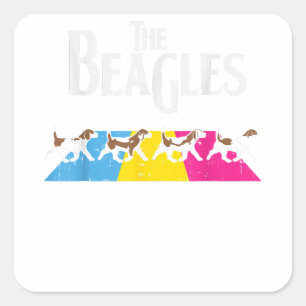 The Beagles Dog Pun Bisexual Pride Funny Animal LG Square Sticker