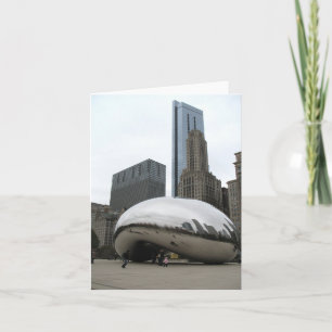 "The Bean" Sculpture in Chicago blank note card