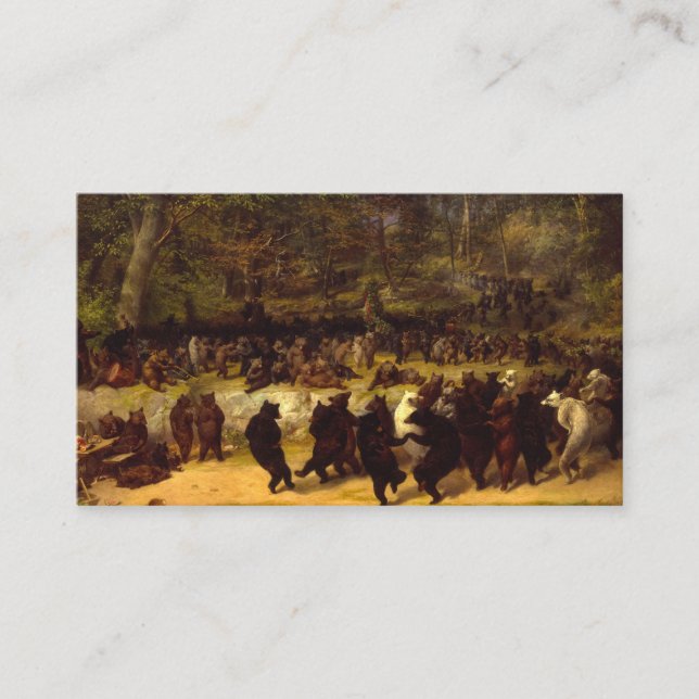 The Bear Dance, 1870 by William Holbrook Beard Business Card (Front)