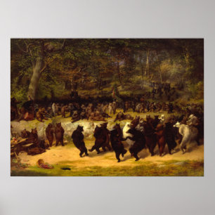 The Bear Dance, 1870 by William Holbrook Beard Poster