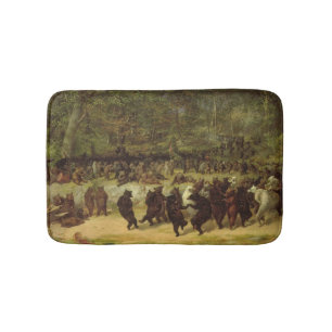 The Bear Dance Painting - William Holbrook Beard Bath Mat