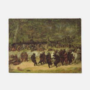 The Bear Dance Painting - William Holbrook Beard Doormat