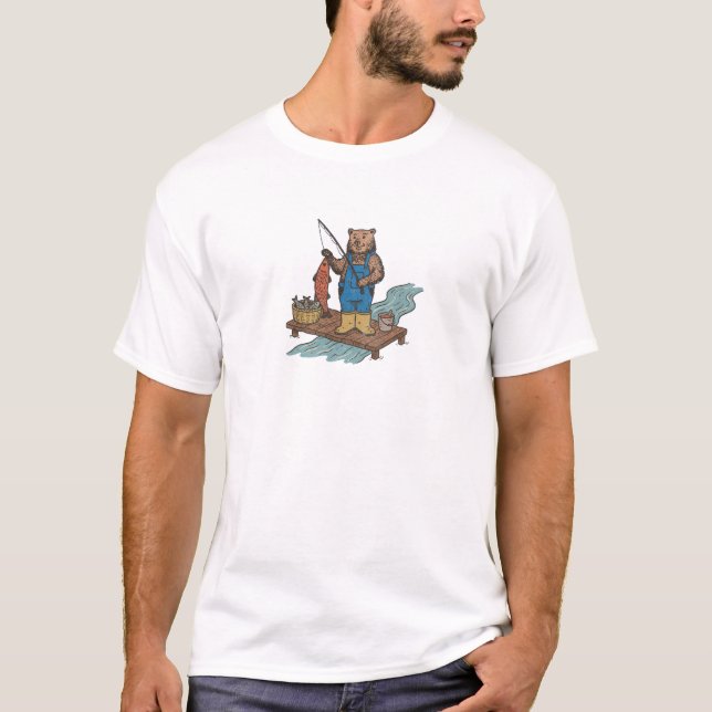 The Bear Goes Fishing T-Shirt (Front)