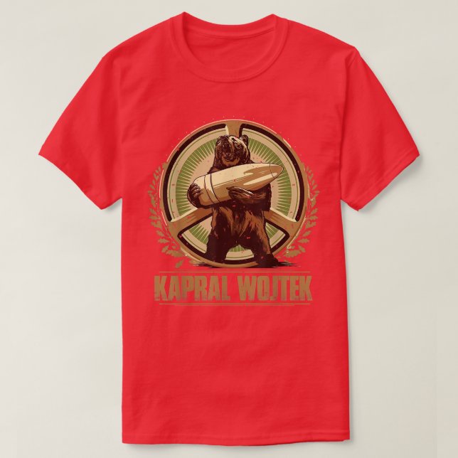 The bear Wojtek Polish Bear Kapral Wojtek  T-Shirt (Design Front)