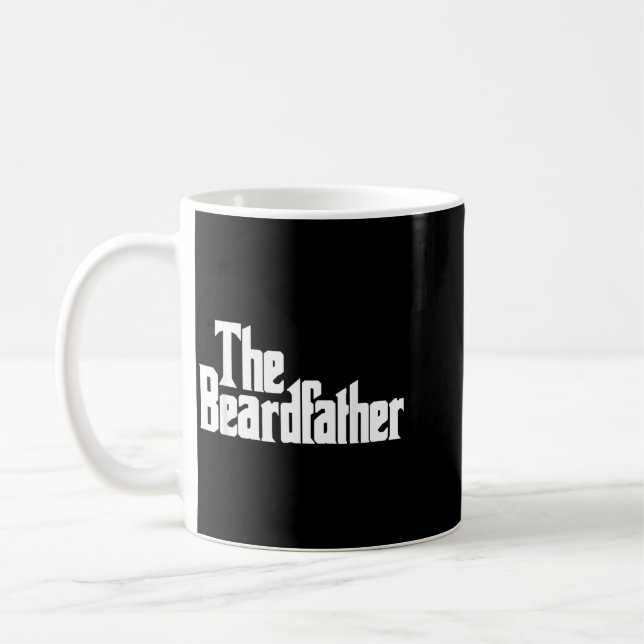 The Beard Father Funny Bearded Men Beard Dad Coffee Mug (Left)