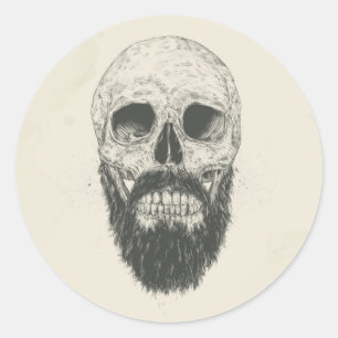 The beard is not dead classic round sticker