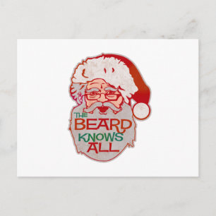 the beard knows all postcard