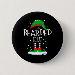 The Bearded Elf Christmas Family Matching Xmas Bea 6 Cm Round Badge