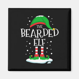 The Bearded Elf Christmas Family Matching Xmas Bea Magnet