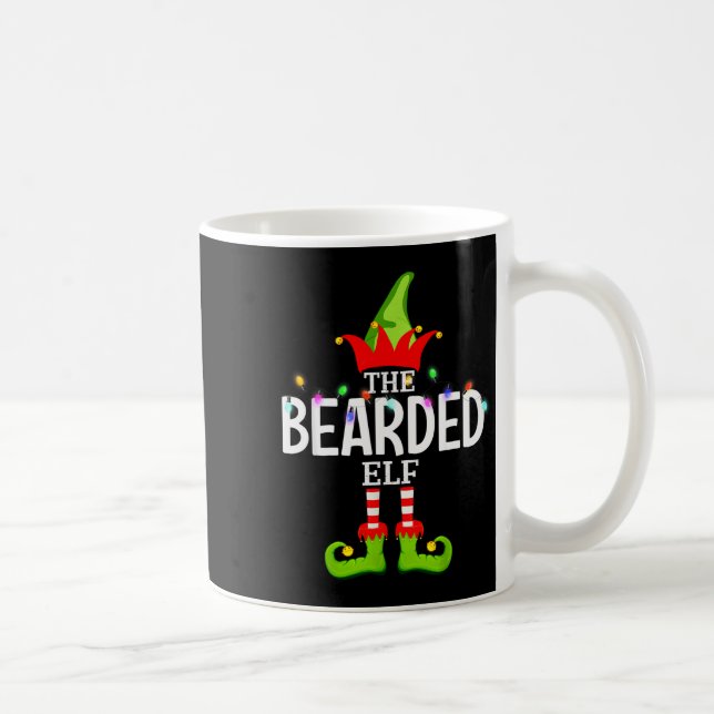 The Bearded Elf Christmas Matching Pajamas  Coffee Mug (Right)