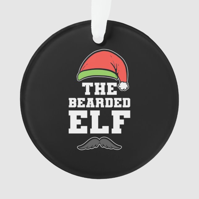 The Bearded Elf Christmas Ornament (Front)