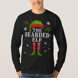 The Bearded Elf Family Matching Dad Beard Christma T-Shirt