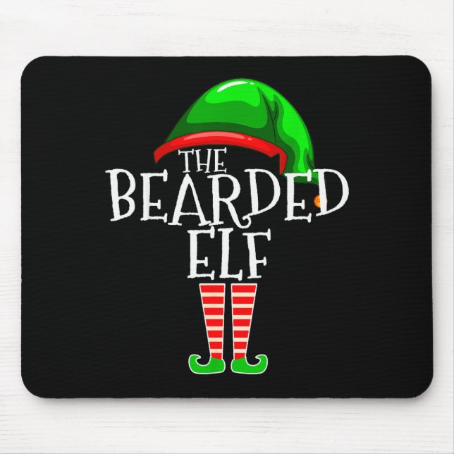The Bearded Elf Family Matching Group Christmas Be Mouse Pad (Front)