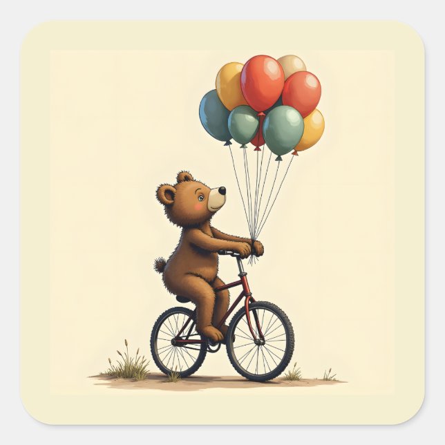 The Bear's Joyful Ride Sticker (Front)