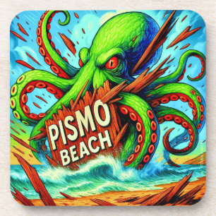 "THE BEAST FROM THE BREAKERS AT PISMO BEACH". (6) COASTER