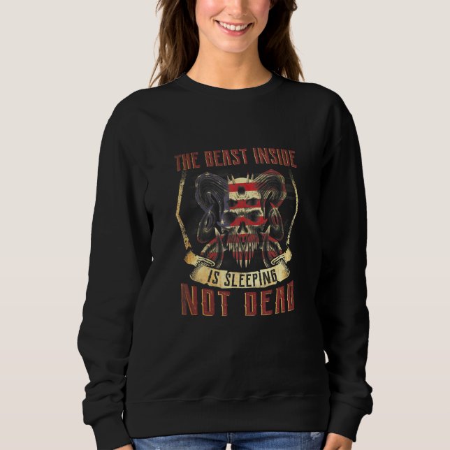 The Beast Inside Is Sleeping Not Dead - Monster Sk Sweatshirt (Front)