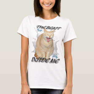 The Beast Inside Me funny meme cat shirt