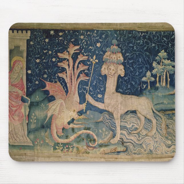 The Beast of the Sea with Seven Heads Mouse Pad (Front)