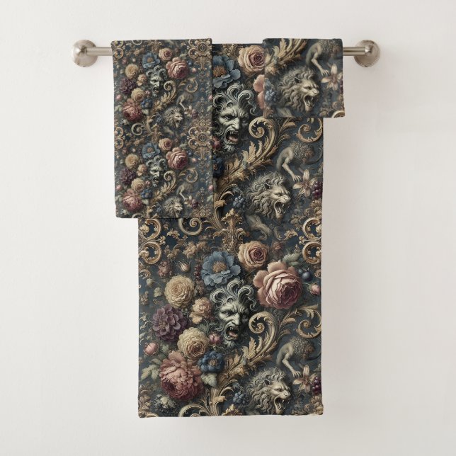 The Beast Within – Gothic Victorian Bath Towel Set (Insitu)