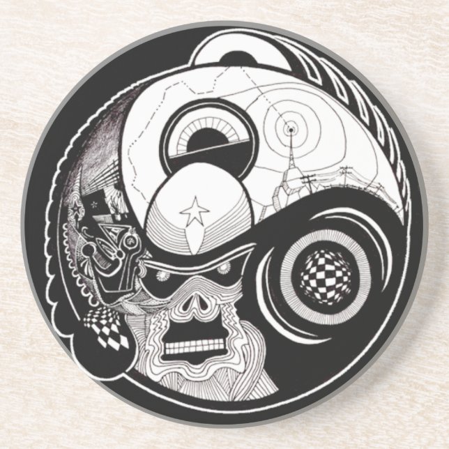 "The Beast Within" Mandala Drink Coaster (Front)