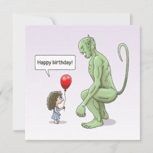 The Beast's Birthday Balloon Card