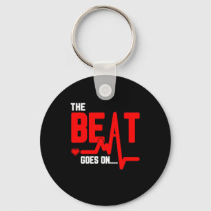 The Beat Goes On Heart Surgery Survivor Heartbeat Key Ring