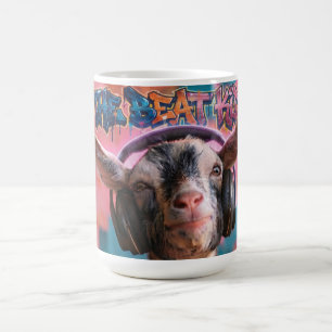 The Beat Kid - Cool Goat DJ with Headphones Coffee Mug