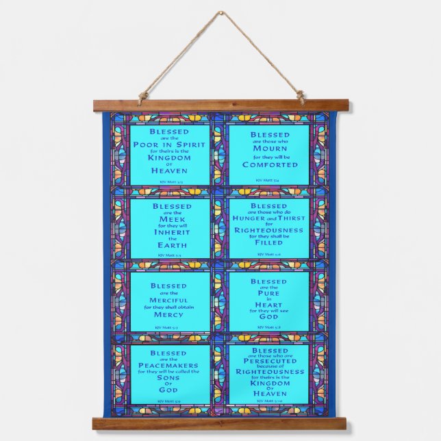 The Beatitudes from Jesus' Sermon on the Mount Hanging Tapestry (Front)