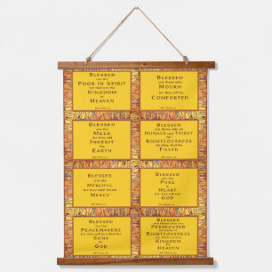 The Beatitudes from Jesus' Sermon on the Mount Hanging Tapestry