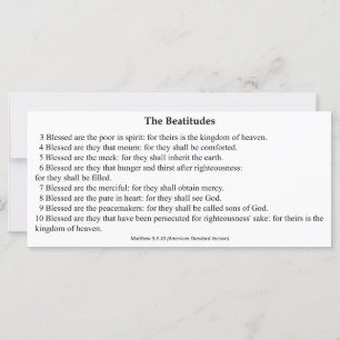 The Beatitudes Prayer Card