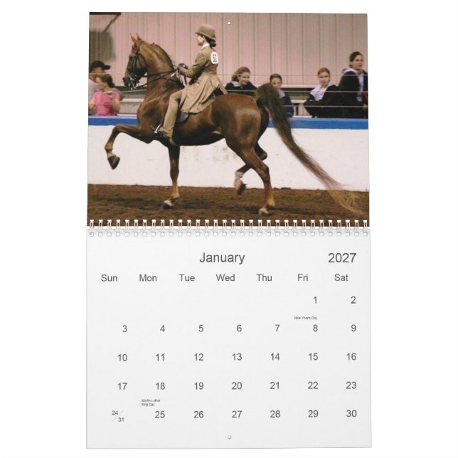 The Beautiful American Saddlebred Calendar (Jan 2027)