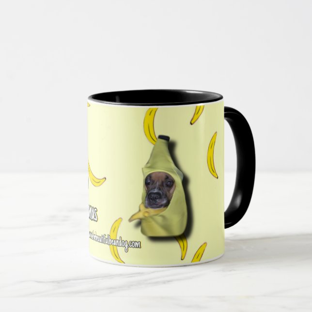 The Beautiful Bean Dog Sticker Mug (Front Right)
