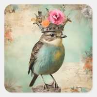 The Beautiful Bird in a Crown Collage
