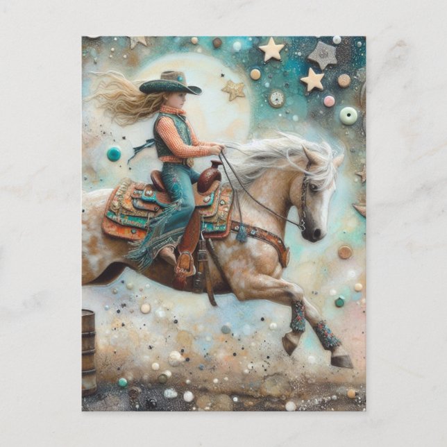 The Beautiful Cowgirl Postcard (Front)