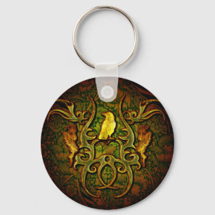 The beautiful crow key ring