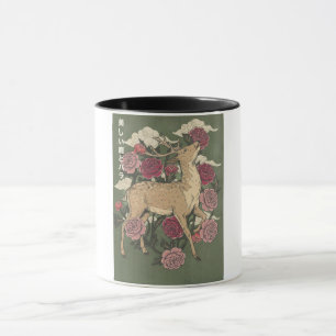 The Beautiful Deer And Roses Mug