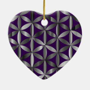 The Beautiful Flower of Life Valentines Day Tree Ceramic Ornament