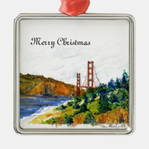 The Beautiful Golden Gate Bridge Metal Tree Decoration