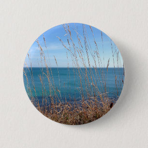 The beautiful Grass and Sea 6 Cm Round Badge