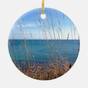 The beautiful Grass and Sea Ceramic Ornament
