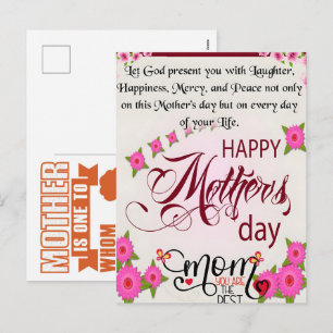 The Beautiful & Heartfelt Happy Mothers Day Quotes Holiday Postcard