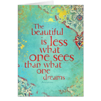 The beautiful is less...