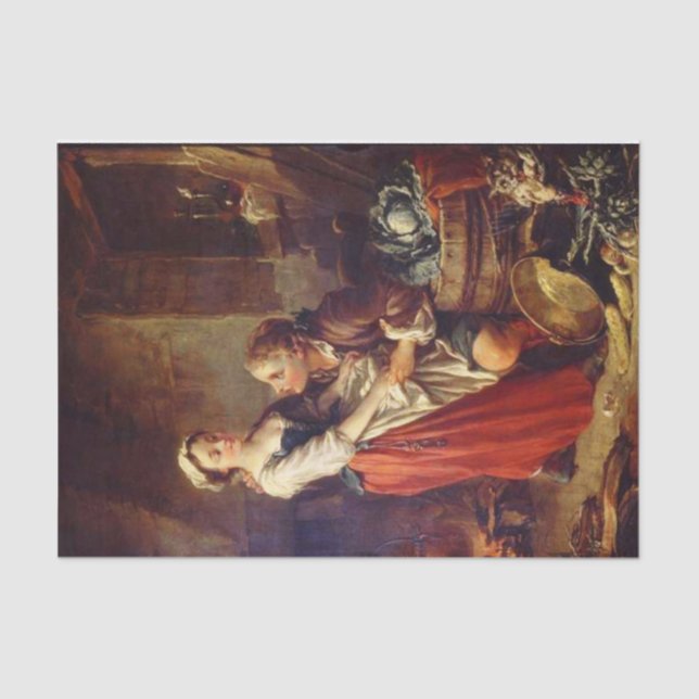 The Beautiful Kitchen by Francois Boucher Tissue Paper (Front)