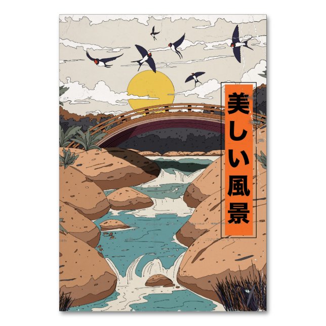 The Beautiful Landscape Table Number (Front)