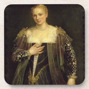 The Beautiful Nani (oil on canvas) Coaster