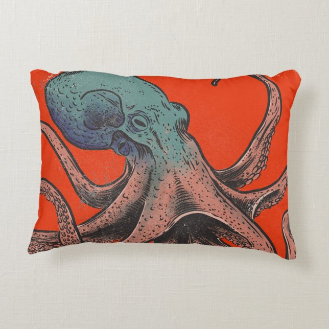 The Beautiful Octopus Decorative Cushion (Back)